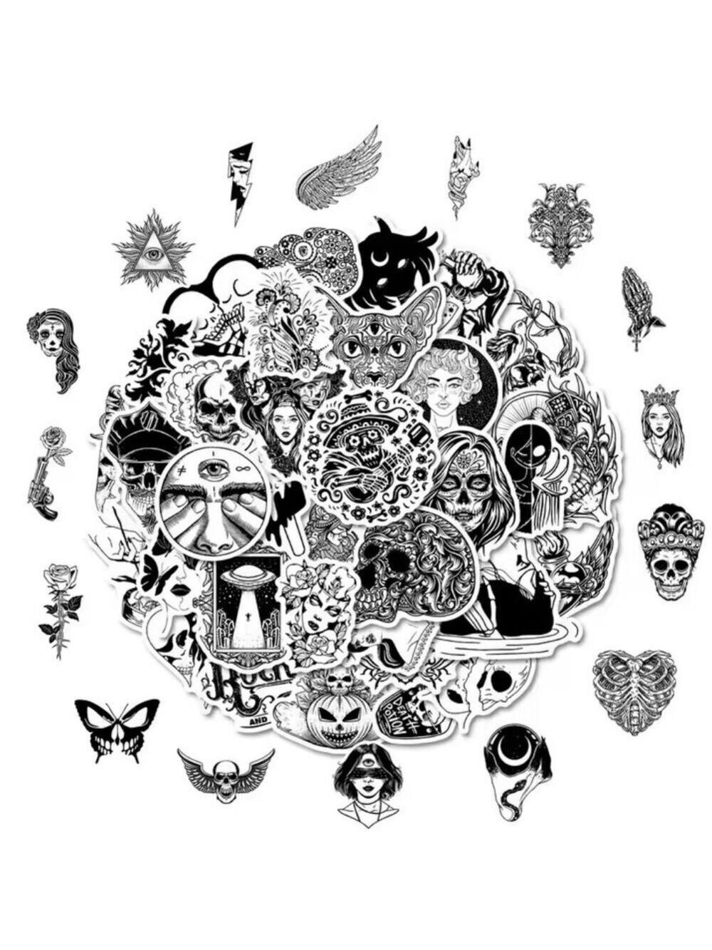 2/$10 25 Piece Gothic Sticker Set - Picture 2 of 6